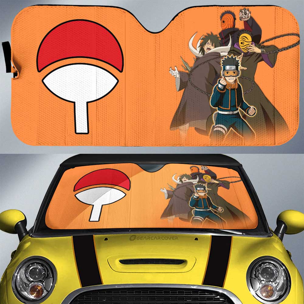 Uchiha Obito Car Sunshade Custom Anime Car Accessories For Fans - Gearcarcover - 1