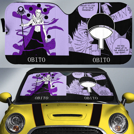 Uchiha Obito Car Sunshade Custom Car Accessories Manga Color Style - Gearcarcover - 1
