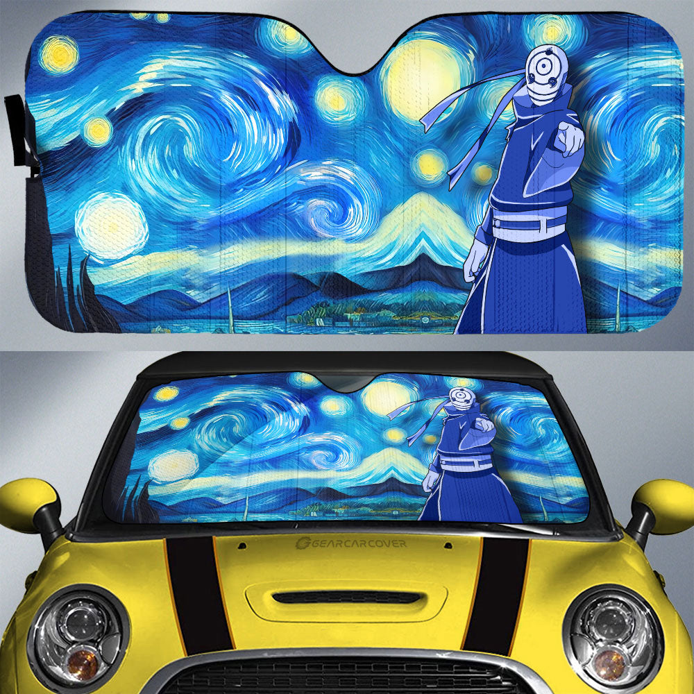 Uchiha Obito Car Sunshade Custom Starry Night Styles - Gearcarcover - 1