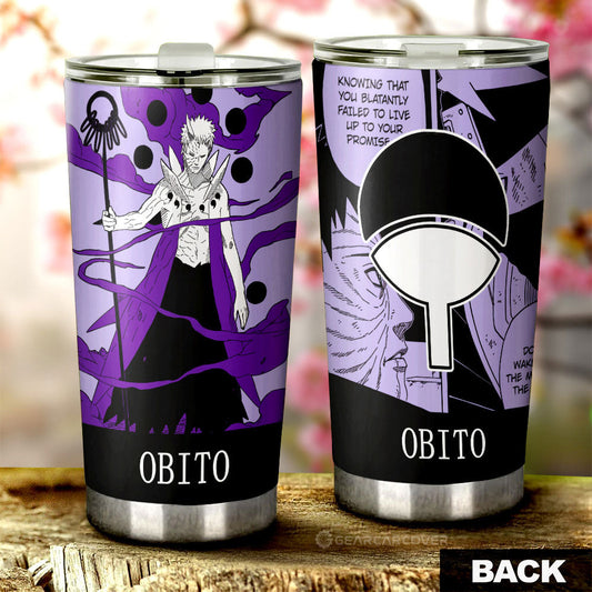 Uchiha Obito Tumbler Cup Custom Anime Car Accessories Manga Color Style - Gearcarcover - 1