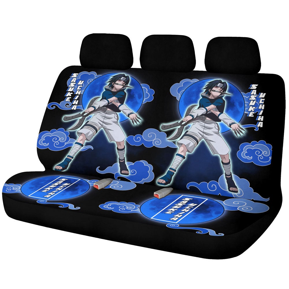 Uchiha Sasuke Car Back Seat Covers Custom Anime - Gearcarcover - 1