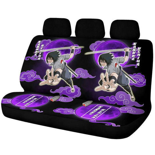 Uchiha Sasuke Car Back Seat Covers Custom Anime NRTs - Gearcarcover - 1