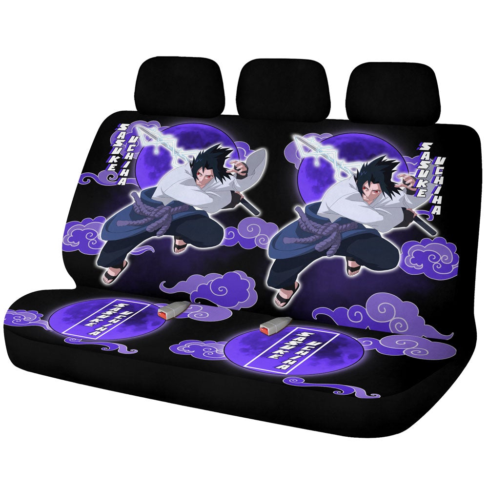 Uchiha Sasuke Car Back Seat Covers Custom Shippuden Anime Car Accessories - Gearcarcover - 1