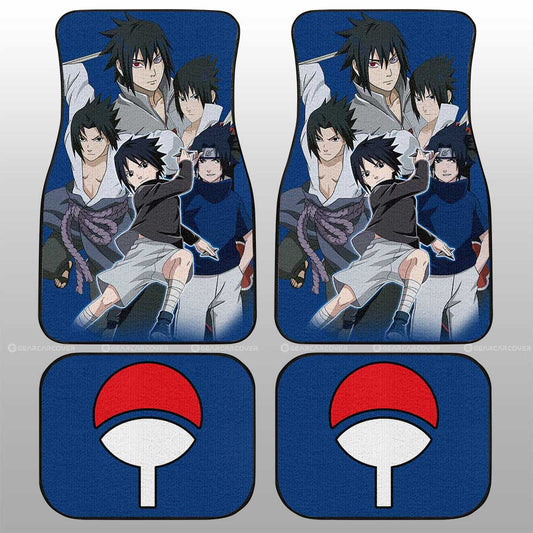 Uchiha Sasuke Car Floor Mats Custom Anime Car Accessories For Fans - Gearcarcover - 2