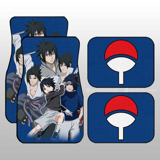 Uchiha Sasuke Car Floor Mats Custom Anime Car Accessories For Fans - Gearcarcover - 1