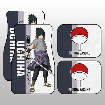 Uchiha Sasuke Car Floor Mats Custom Anime Car Accessories - Gearcarcover - 1