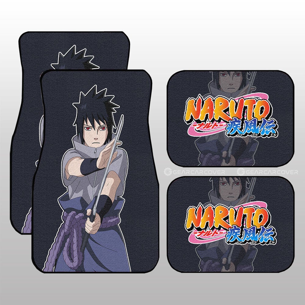 Uchiha Sasuke Car Floor Mats Custom Anime - Gearcarcover - 1