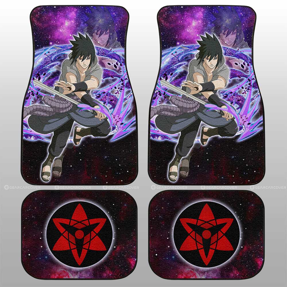 Uchiha Sasuke Car Floor Mats Custom Galaxy Style Car Accessories For Fans - Gearcarcover - 2