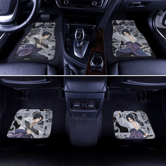 Uchiha Sasuke Car Floor Mats Custom Manga Anime Car Interior Accessories - Gearcarcover - 2