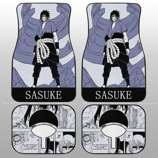 Uchiha Sasuke Car Floor Mats Custom Mixed Manga Accessories - Gearcarcover - 2