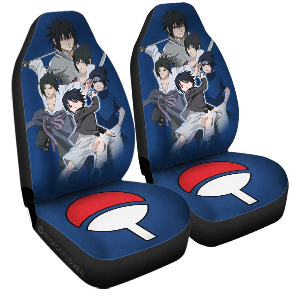 Uchiha Sasuke Car Seat Covers Custom Anime Car Accessories For Fans - Gearcarcover - 3