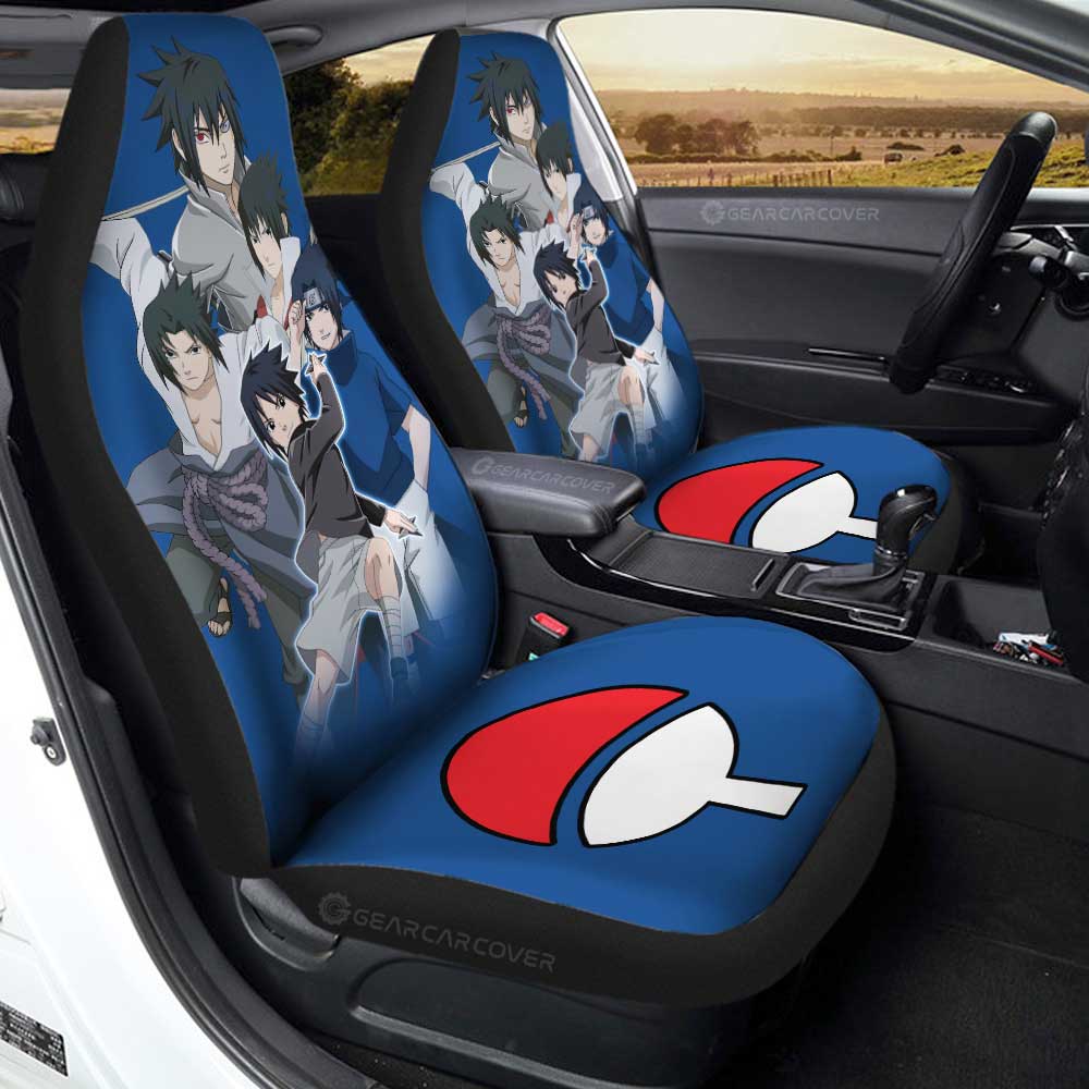 Uchiha Sasuke Car Seat Covers Custom Anime Car Accessories For Fans - Gearcarcover - 1