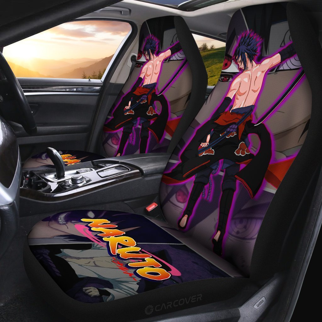 Uchiha Sasuke Car Seat Covers Custom Anime Car Accessories - Gearcarcover - 2