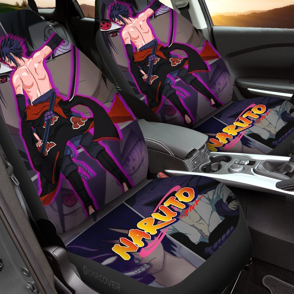 Uchiha Sasuke Car Seat Covers Custom Anime Car Accessories - Gearcarcover - 1