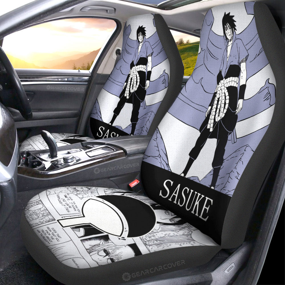 Uchiha Sasuke Car Seat Covers Custom Anime Car Accessories Manga Color Style - Gearcarcover - 2