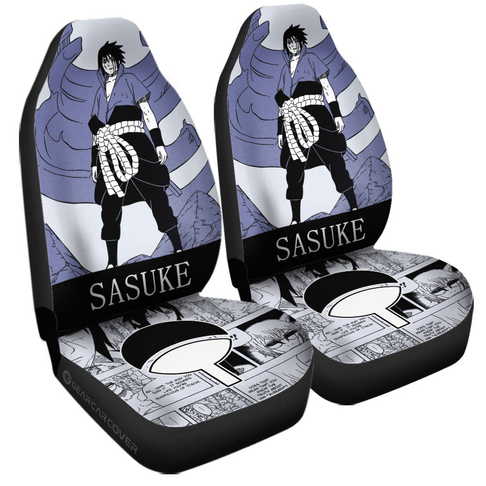 Uchiha Sasuke Car Seat Covers Custom Anime Car Accessories Manga Color Style - Gearcarcover - 3