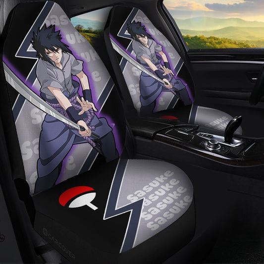 Uchiha Sasuke Car Seat Covers Custom Anime Car Interior Accessories - Gearcarcover - 1