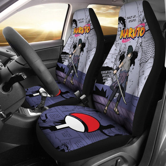 Uchiha Sasuke Car Seat Covers Custom Anime Car Interior Accessories - Gearcarcover - 1