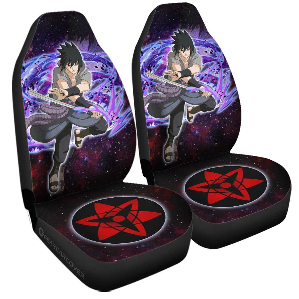 Uchiha Sasuke Car Seat Covers Custom Anime Galaxy Style Car Accessories For Fans - Gearcarcover - 3