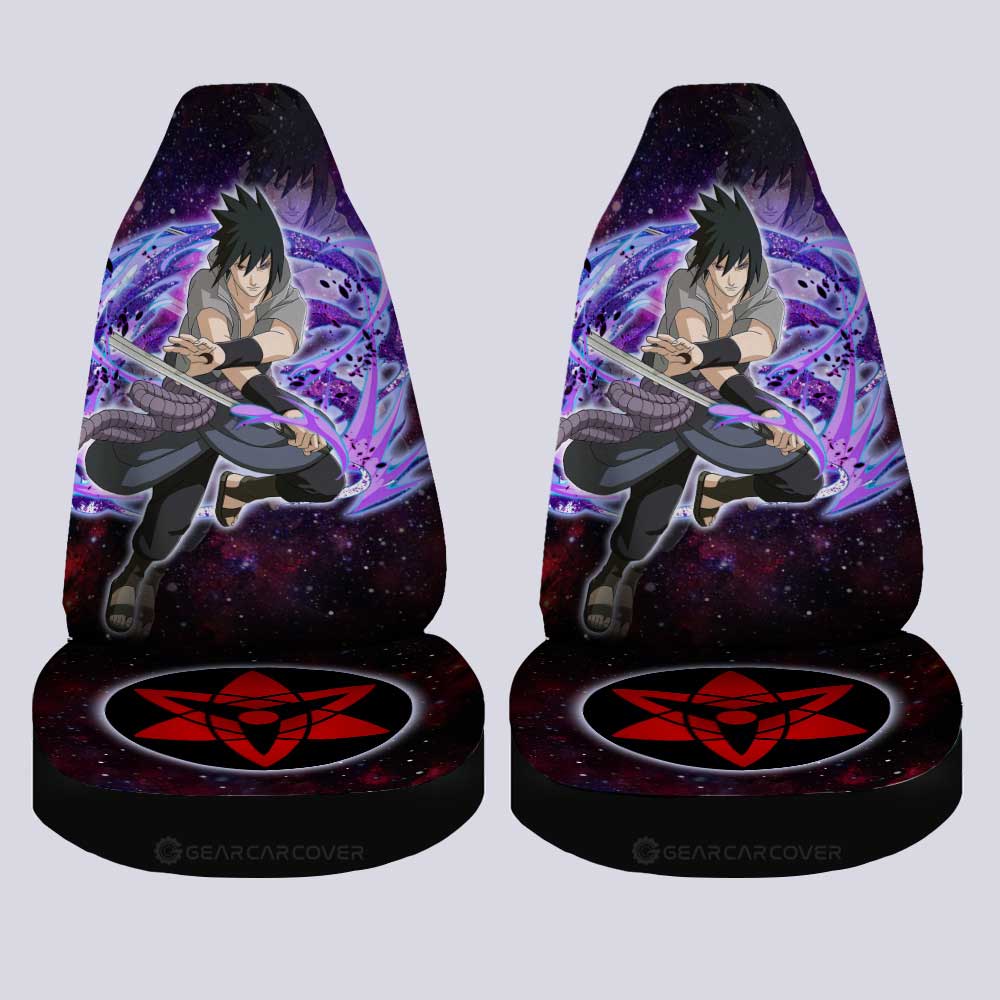 Uchiha Sasuke Car Seat Covers Custom Anime Galaxy Style Car Accessories For Fans - Gearcarcover - 4
