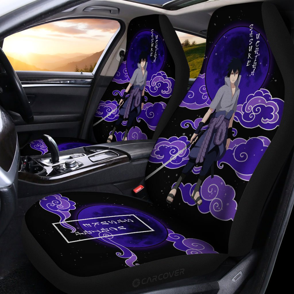 Uchiha Sasuke Car Seat Covers Custom Anime Shippuden Car Accessories - Gearcarcover - 2