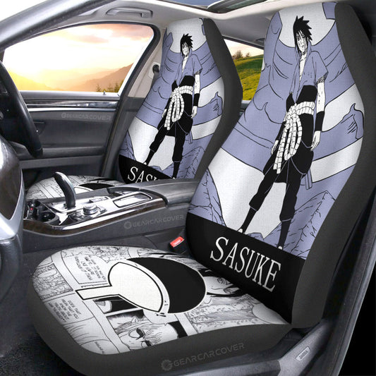 Uchiha Sasuke Car Seat Covers Custom Car Accessories Manga Color Style - Gearcarcover - 2