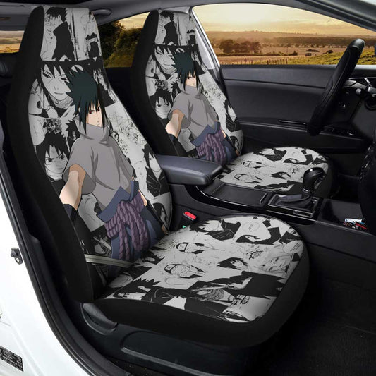 Uchiha Sasuke Car Seat Covers Custom Manga Anime Car Interior Accessories - Gearcarcover - 2