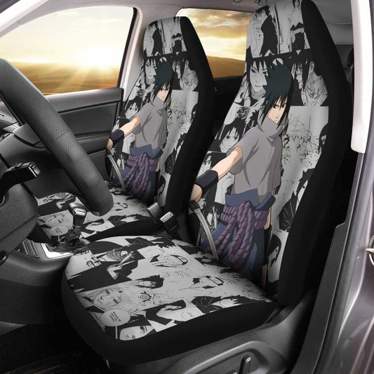 Uchiha Sasuke Car Seat Covers Custom Manga Anime Car Interior Accessories - Gearcarcover - 1