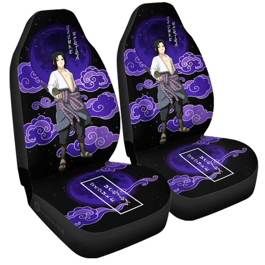 Uchiha Sasuke Car Seat Covers Custom Shippuden Anime Car Accessories - Gearcarcover - 3