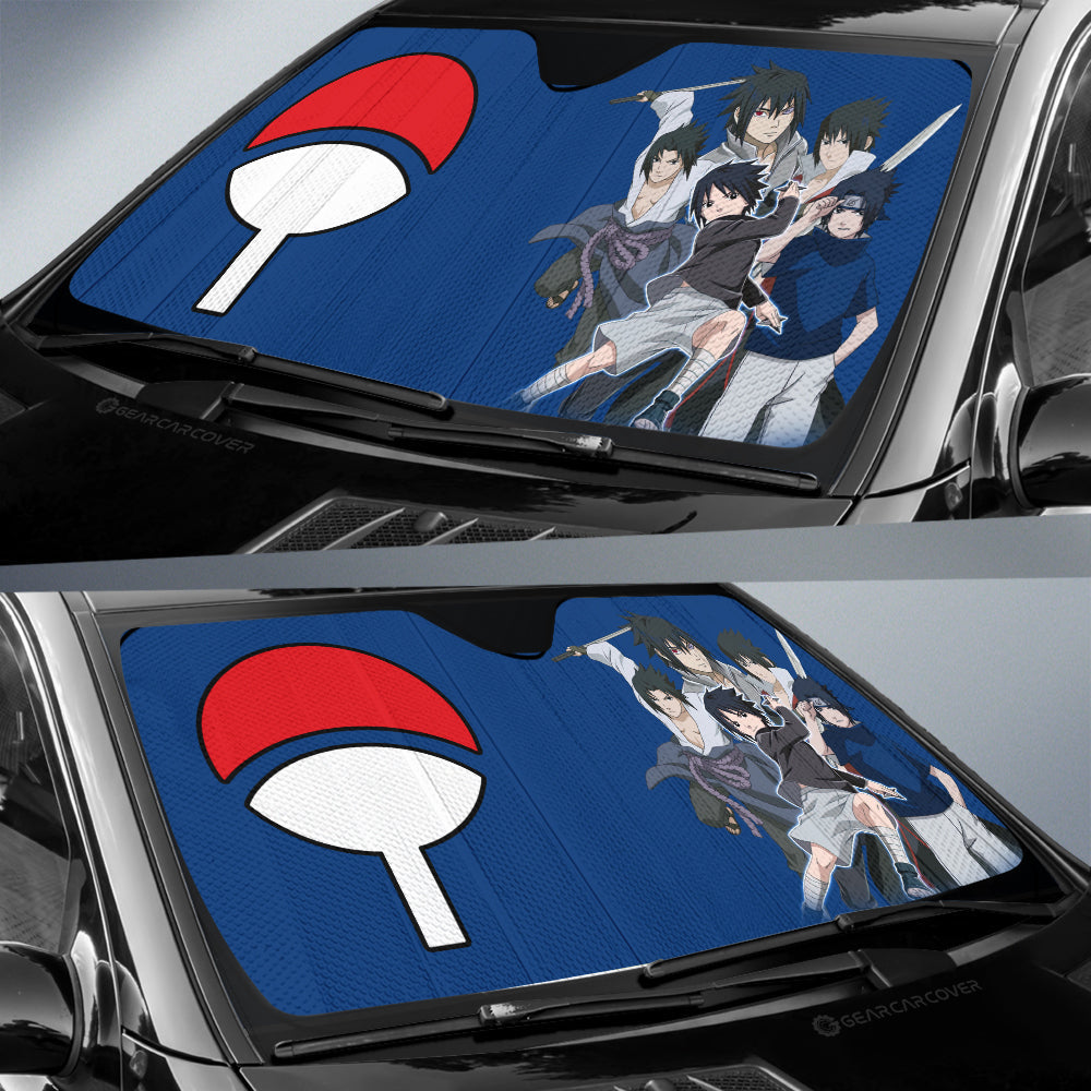 Uchiha Sasuke Car Sunshade Custom Anime Car Accessories For Fans - Gearcarcover - 2