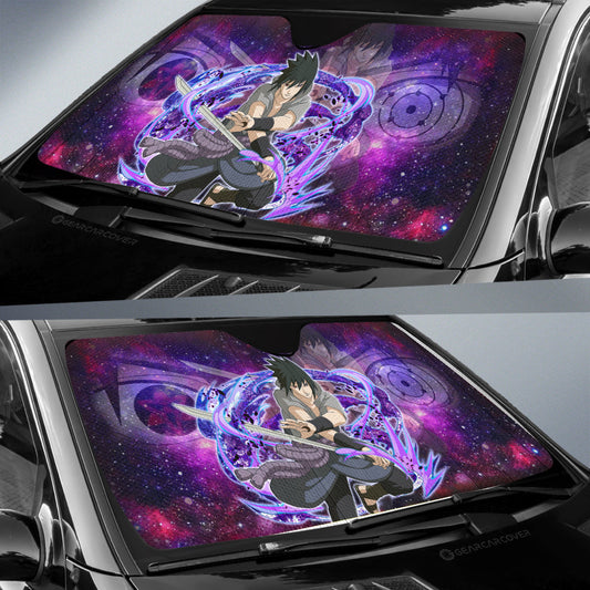 Uchiha Sasuke Car Sunshade Custom Anime Galaxy Style Car Accessories For Fans - Gearcarcover - 2