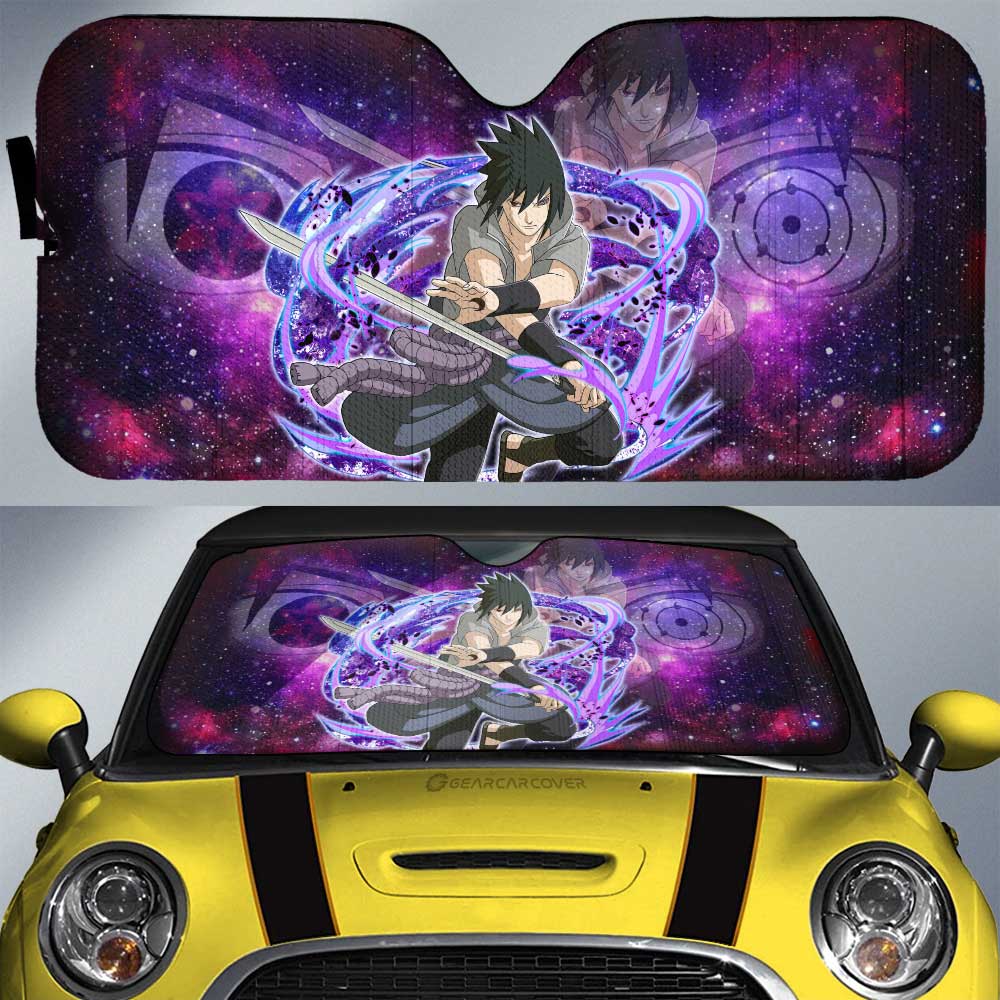 Uchiha Sasuke Car Sunshade Custom Anime Galaxy Style Car Accessories For Fans - Gearcarcover - 1