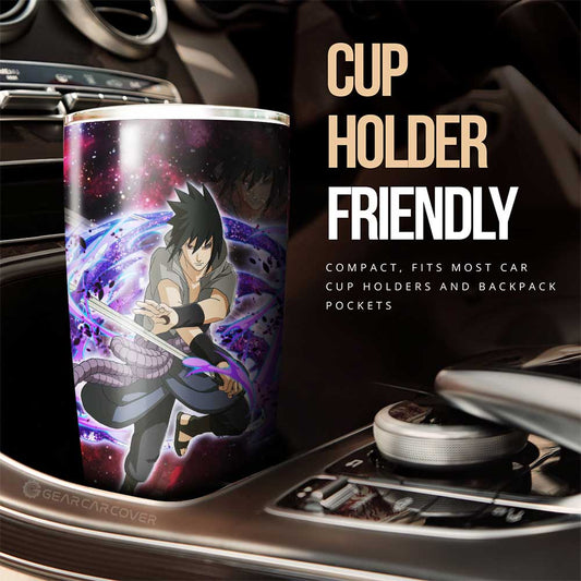 Uchiha Sasuke Tumbler Cup Custom Galaxy Style Car Accessories For Fans - Gearcarcover - 2
