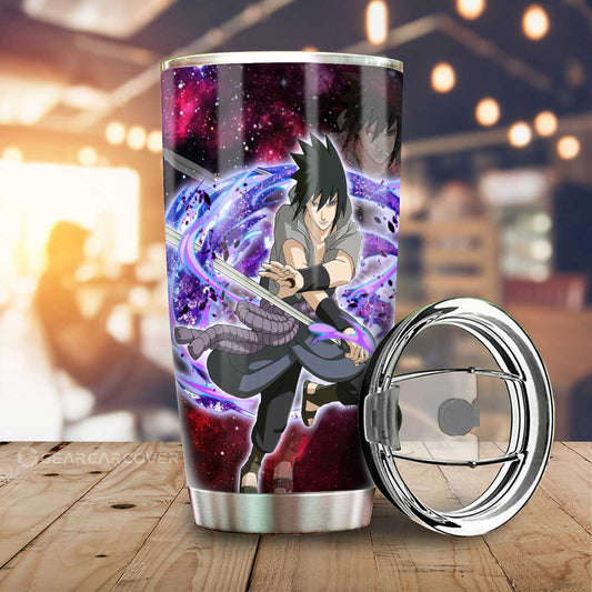 Uchiha Sasuke Tumbler Cup Custom Galaxy Style Car Accessories For Fans - Gearcarcover - 1