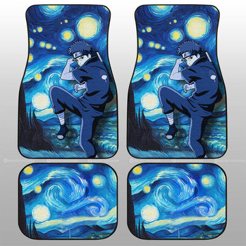 Uchiha Shisui Car Floor Mats Custom Starry Night Styles - Gearcarcover - 1