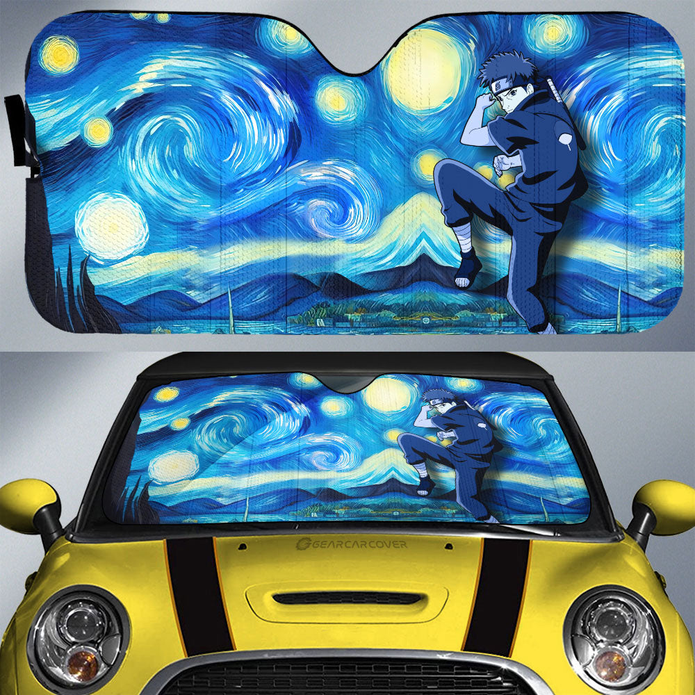 Uchiha Shisui Car Sunshade Custom Starry Night Styles - Gearcarcover - 1