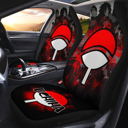 Uchiha Symbol Car Seat Covers Custom Anime Car Accessories - Gearcarcover - 2