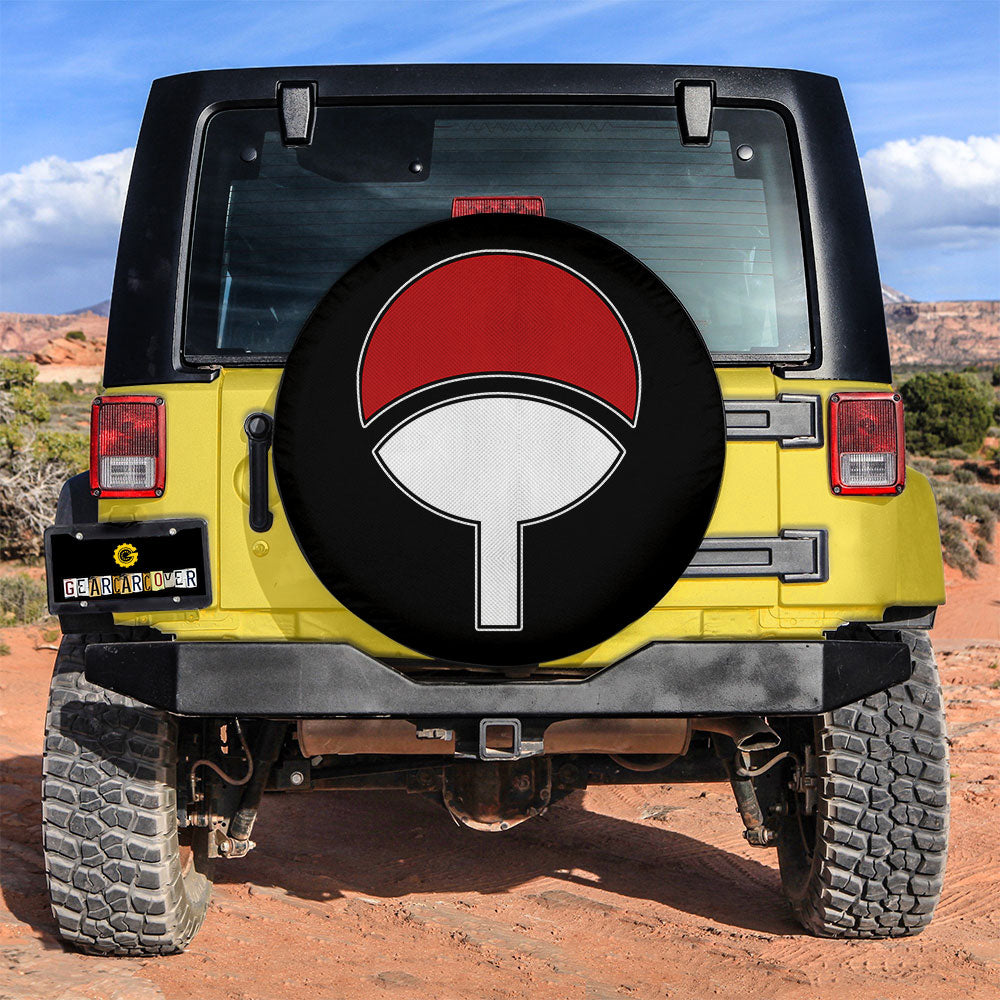 Uchiha Symbol Spare Tire Covers Custom Anime Car Accessories - Gearcarcover - 3