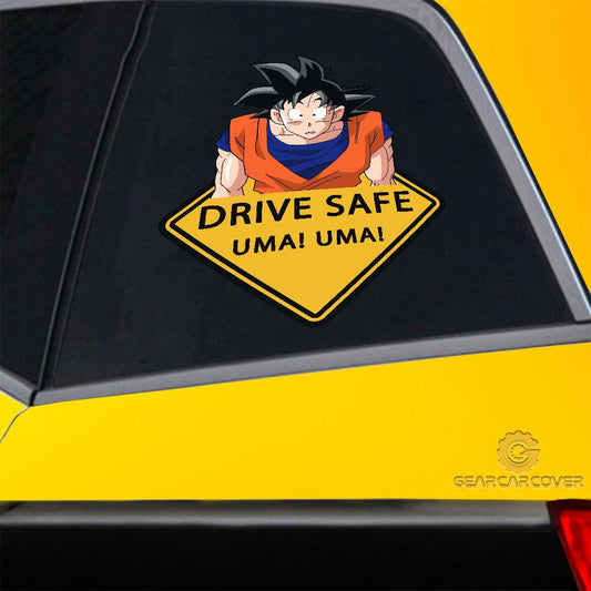 Uma Uma Goku Warning Car Sticker Custom Car Accessories - Gearcarcover - 2
