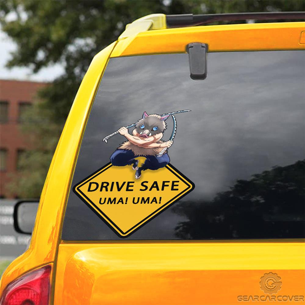 Uma Uma Inosuke Warning Car Sticker Custom Car Accessories - Gearcarcover - 3