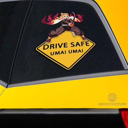 Uma Uma Rengoku Warning Car Sticker Custom For Fans - Gearcarcover - 2