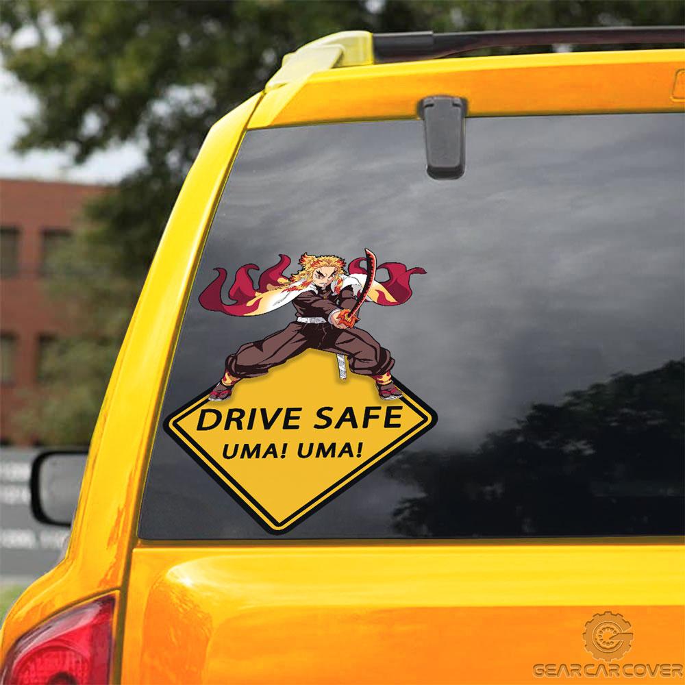 Uma Uma Rengoku Warning Car Sticker Custom For Fans - Gearcarcover - 3