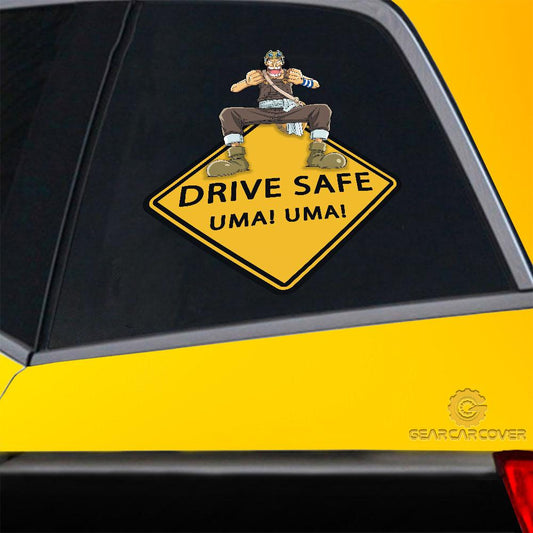 Uma Uma Usopp Warning Car Sticker Custom Car Accessories - Gearcarcover - 2
