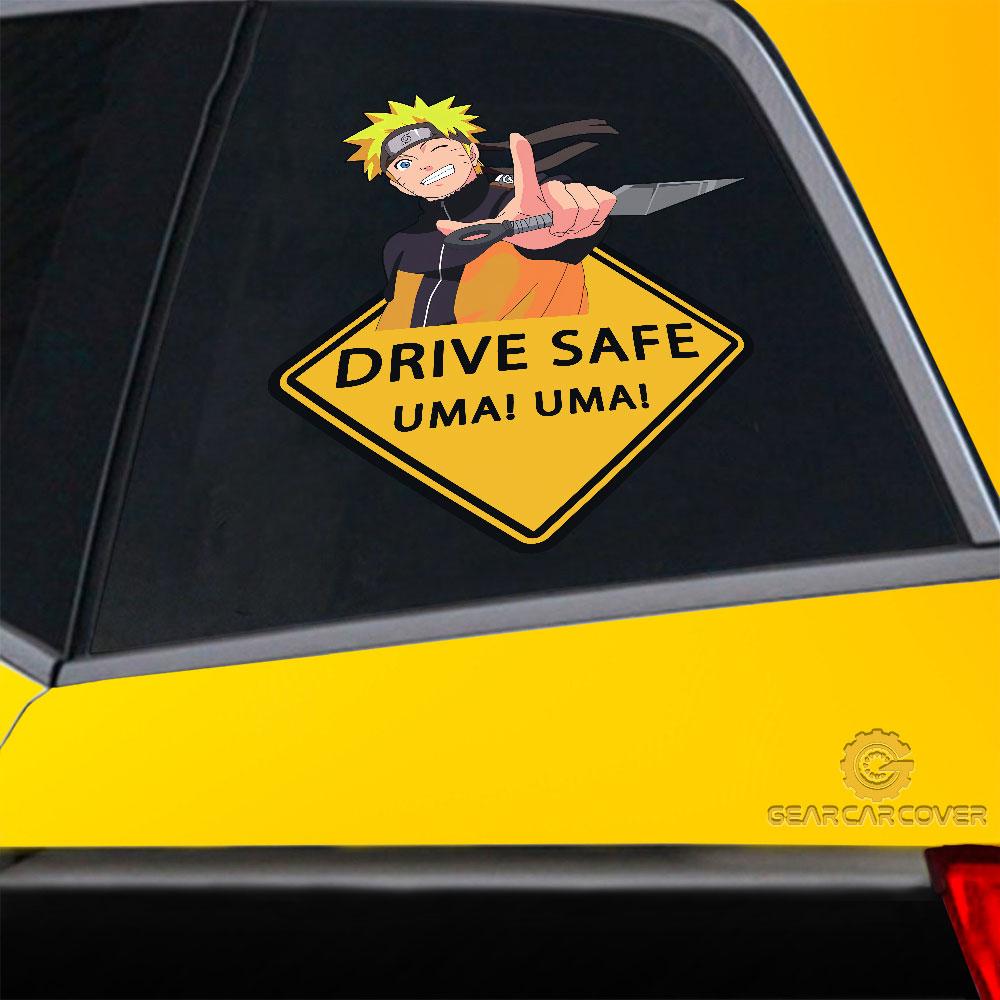 Uma Uma Uzumaki Naurto Warning Car Sticker Custom Anime - Gearcarcover - 2