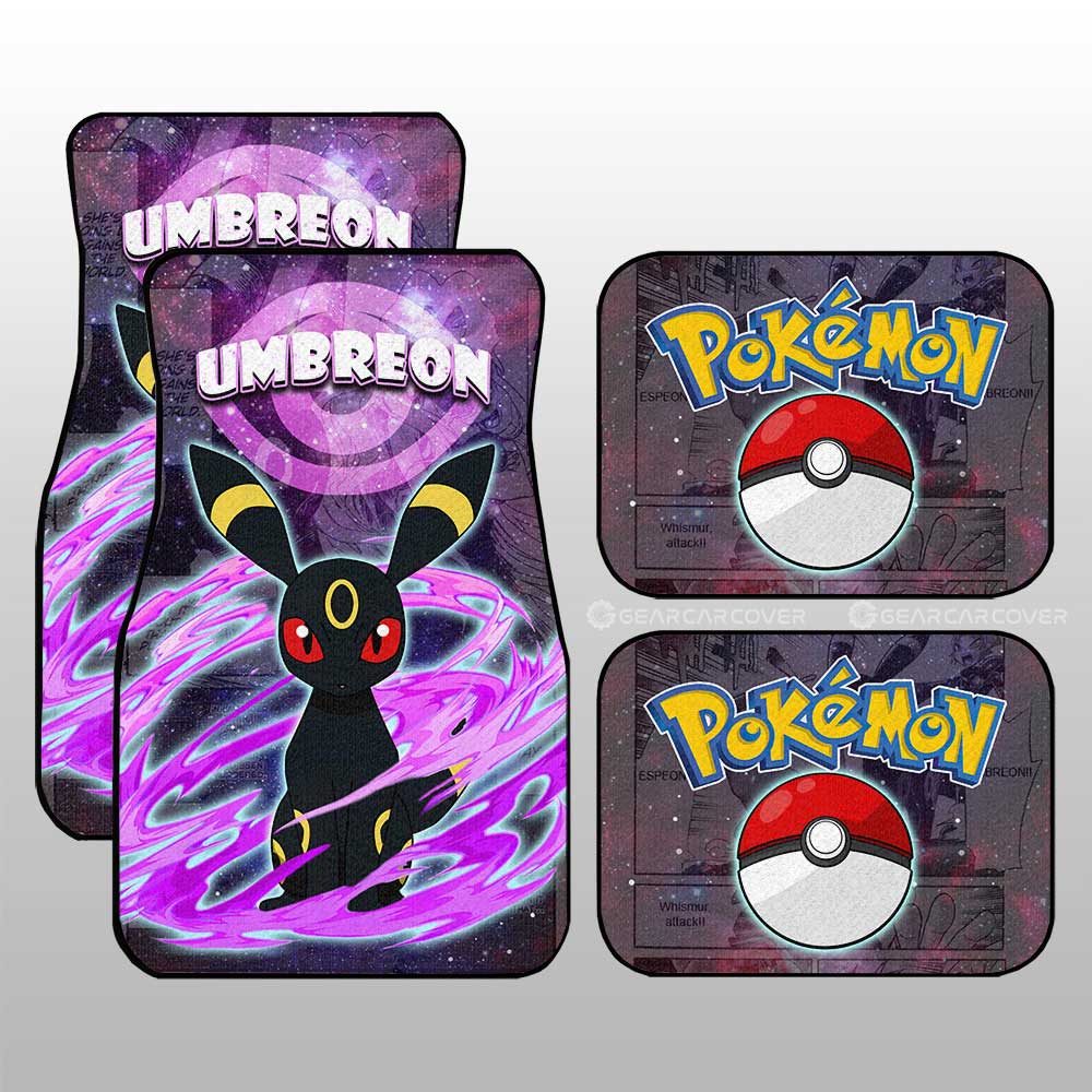 Umbreon Car Floor Mats Custom Galaxy Manga Style - Gearcarcover - 1