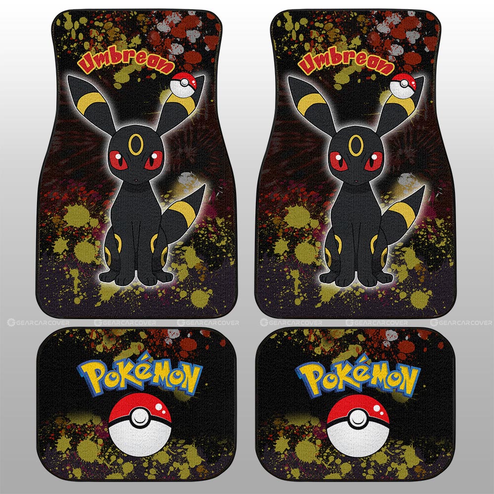 Umbreon Car Floor Mats Custom Tie Dye Style Anime Car Accessories - Gearcarcover - 2