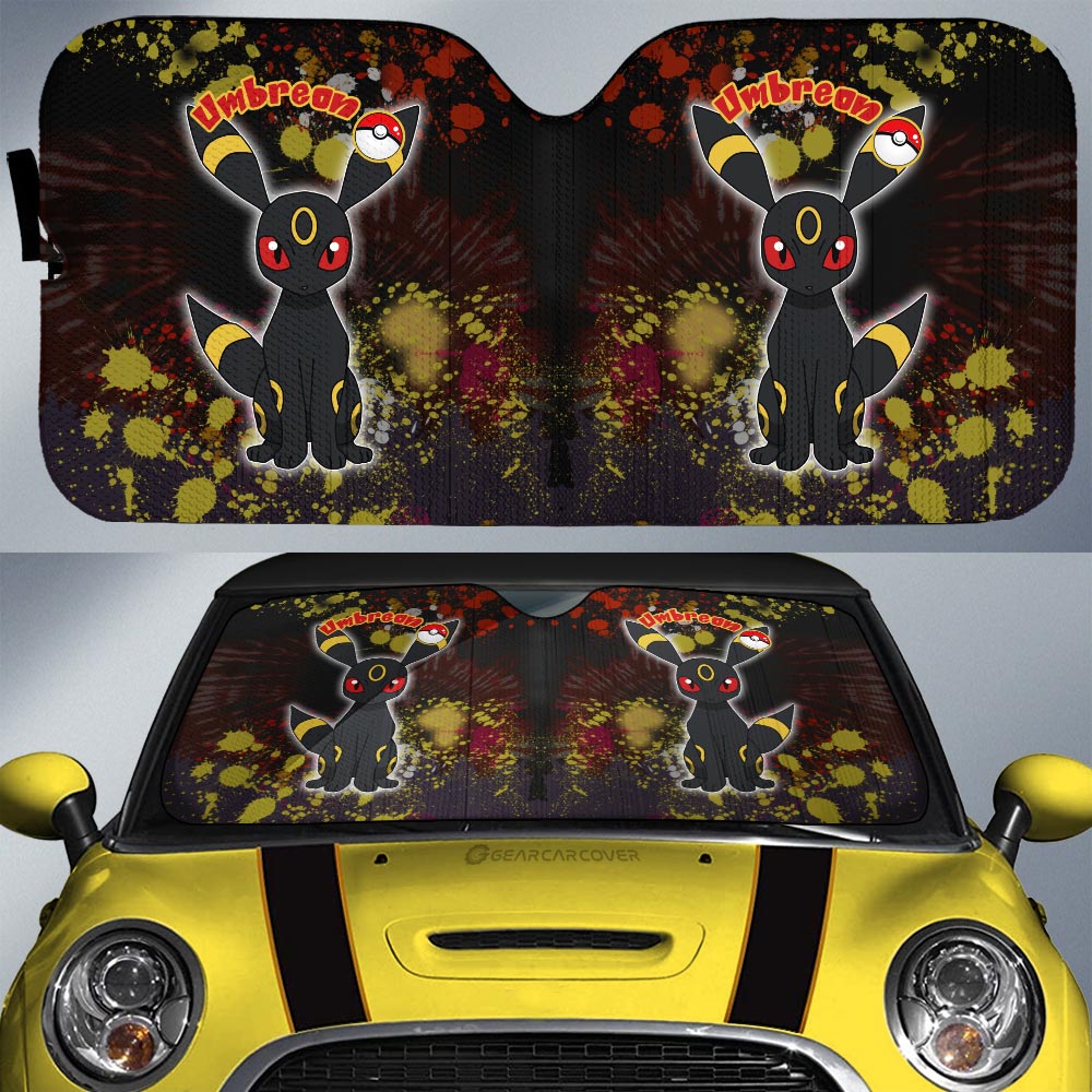 Umbreon Car Sunshade Custom Tie Dye Style Anime Car Accessories - Gearcarcover - 1