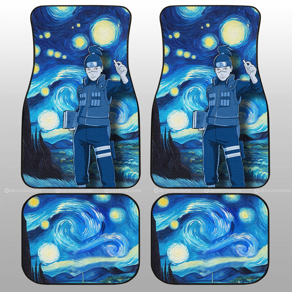 Umino Iruka Car Floor Mats Custom Starry Night Styles - Gearcarcover - 1