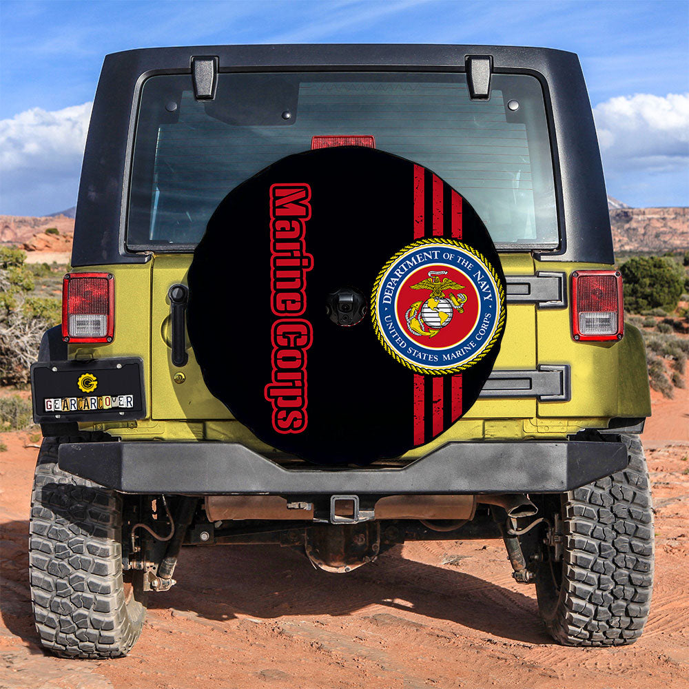 United States Marine Corps Spare Tire Cover With Camera Hole - Gearcarcover - 3