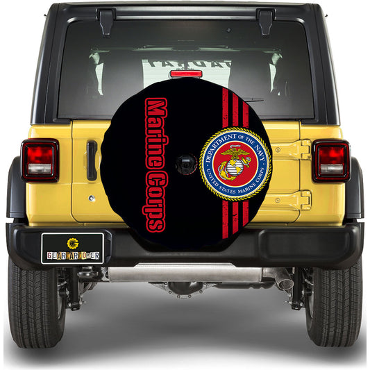 United States Marine Corps Spare Tire Cover With Camera Hole - Gearcarcover - 1